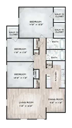 The Hayes Apartments Fort Worth Floorplan 21