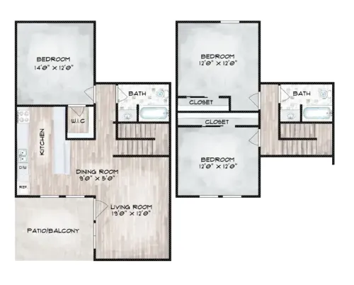 The Hayes Apartments Fort Worth Floorplan 22