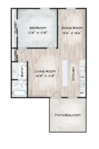 The Hayes Apartments Fort Worth Floorplan 3