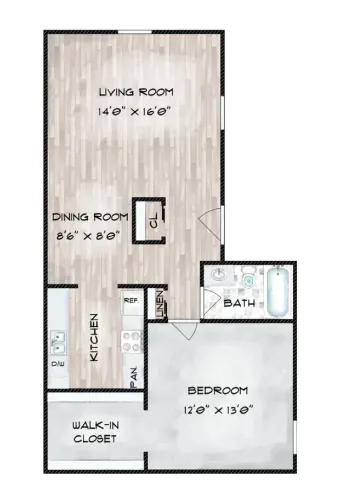 The Hayes Apartments Fort Worth Floorplan 5