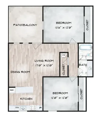 The Hayes Apartments Fort Worth Floorplan 9