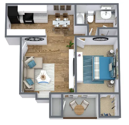 The Hub at Chisholm Trail Fort Worth Floorplan 1