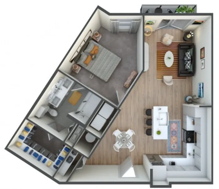 The Jameson at the Bluffs Fort Worth Apartment Floorplan 10