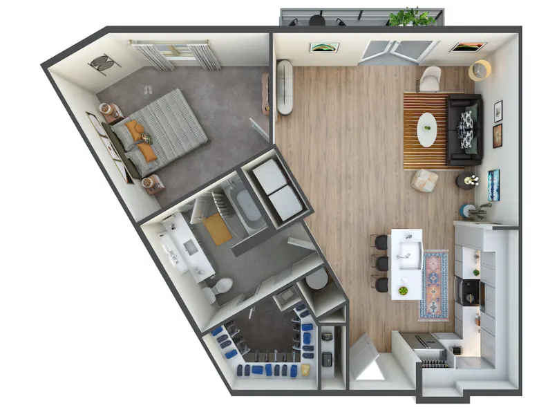 The Jameson at the Bluffs Fort Worth Apartment Floorplan 12