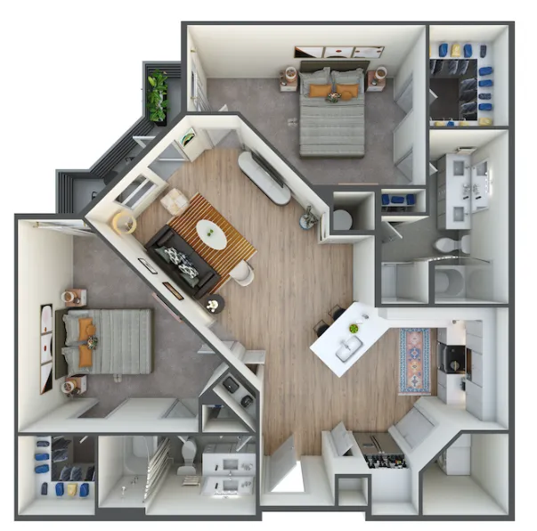The Jameson at the Bluffs Fort Worth Apartment Floorplan 15