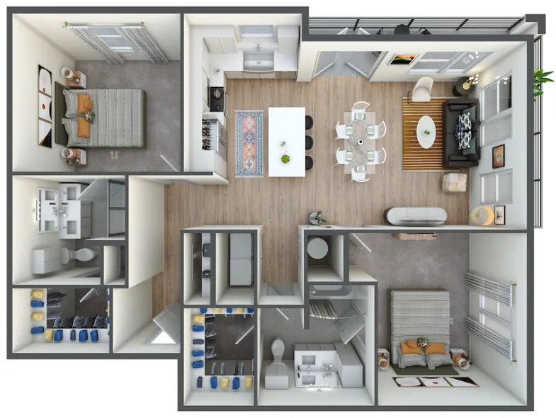 The Jameson at the Bluffs Fort Worth Apartment Floorplan 16