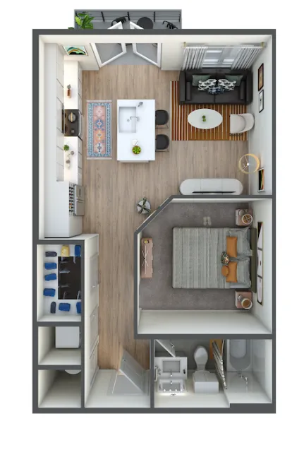 The Jameson at the Bluffs Fort Worth Apartment Floorplan 2