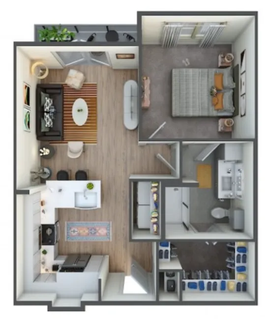 The Jameson at the Bluffs Fort Worth Apartment Floorplan 3