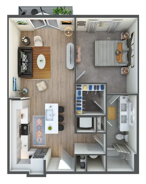 The Jameson at the Bluffs Fort Worth Apartment Floorplan 4
