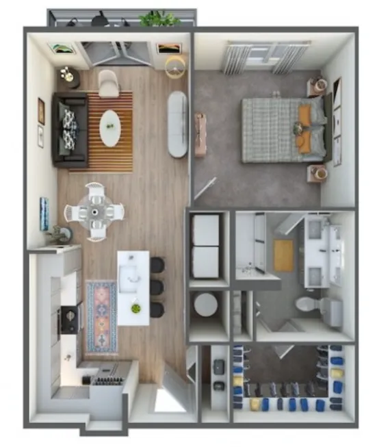 The Jameson at the Bluffs Fort Worth Apartment Floorplan 5