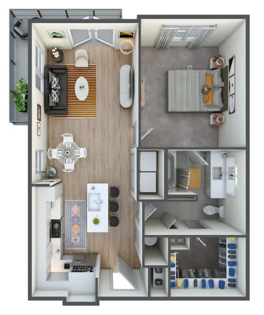 The Jameson at the Bluffs Fort Worth Apartment Floorplan 6