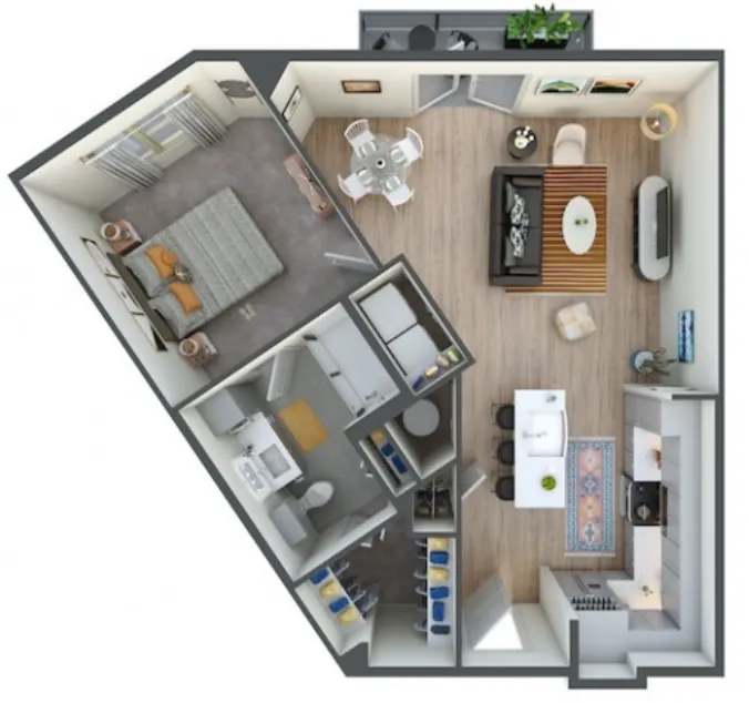 The Jameson at the Bluffs Fort Worth Apartment Floorplan 9