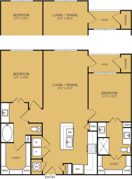 The Kelley at Samuels Ave Fort Worth Floorplan 10