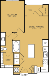 The Kelley at Samuels Ave Fort Worth Floorplan 4