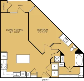 The Kelley at Samuels Ave Fort Worth Floorplan 5