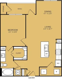 The Kelley at Samuels Ave Fort Worth Floorplan 6