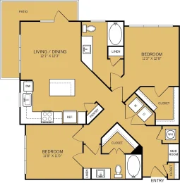 The Kelley at Samuels Ave Fort Worth Floorplan 9