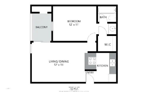 The Kimberly Fort Worth Floorplan 1