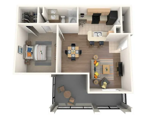 The Lodge at River Park Fort Worth FloorPlan 1