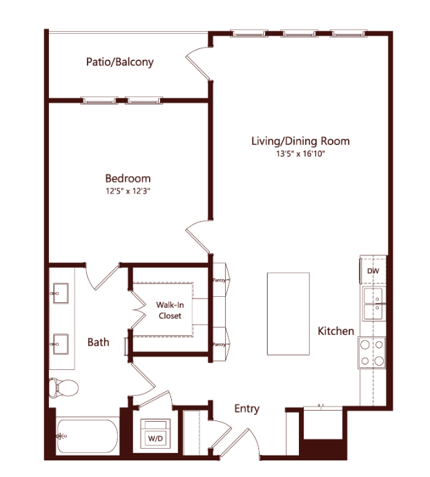 The Louise Euless Apartment Floorplan 12