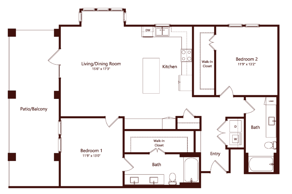 The Louise Euless Apartment Floorplan 18