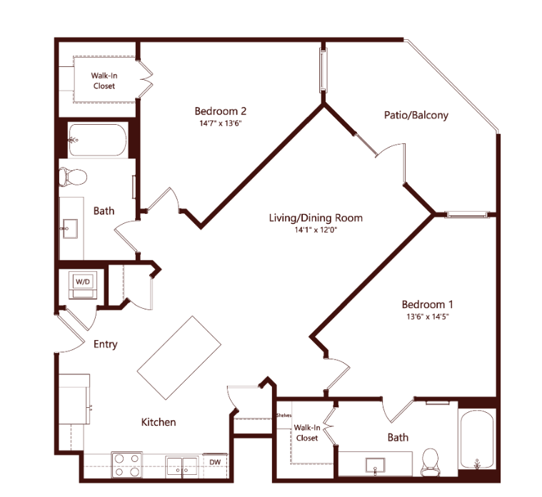 The Louise Euless Apartment Floorplan 19