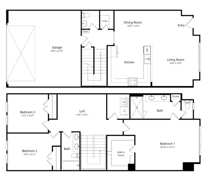 The Louise Euless Apartment Floorplan 24