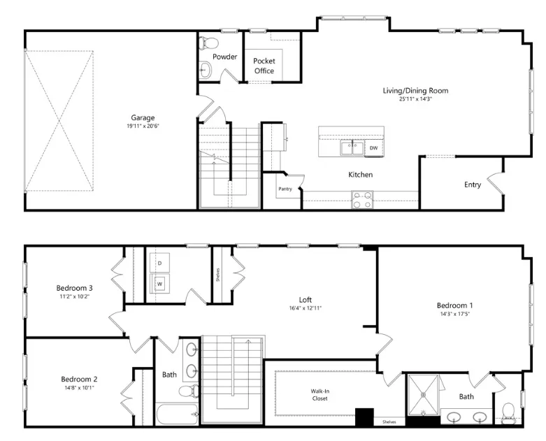 The Louise Euless Apartment Floorplan 25