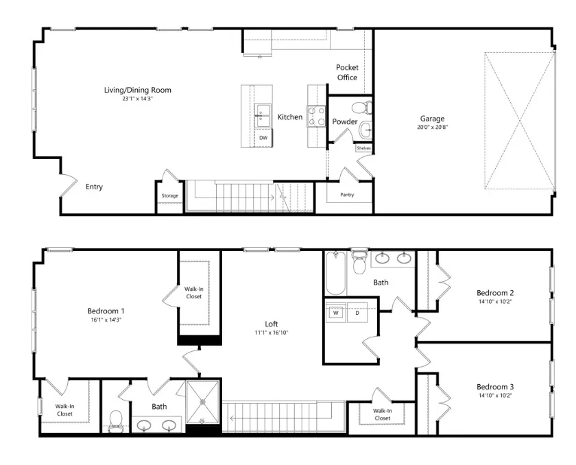 The Louise Euless Apartment Floorplan 26