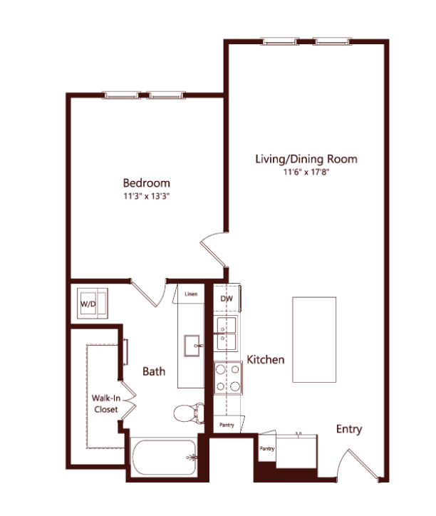 The Louise Euless Apartment Floorplan 4