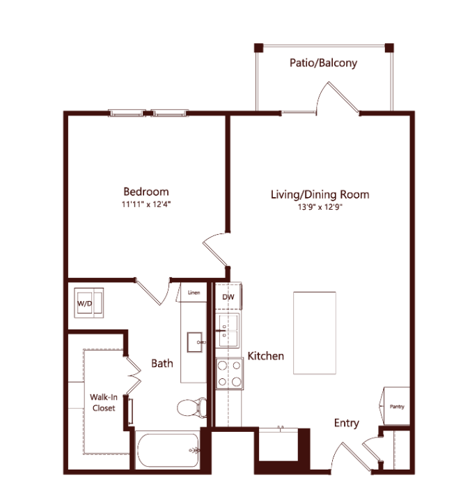 The Louise Euless Apartment Floorplan 5