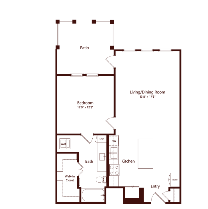 The Louise Euless Apartment Floorplan 9