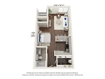 The Mark at Arlington Floorplan 1