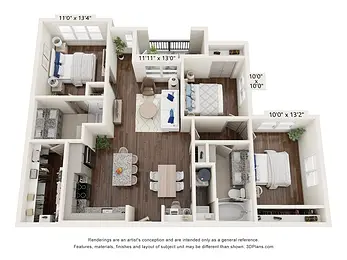 The Mark at Arlington Floorplan 14