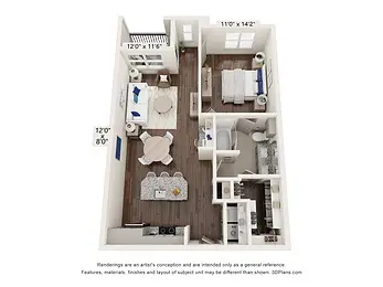 The Mark at Arlington Floorplan 4