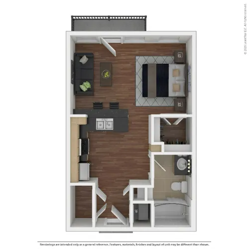 The Marq on West 7th Fort Worth FloorPlan 1