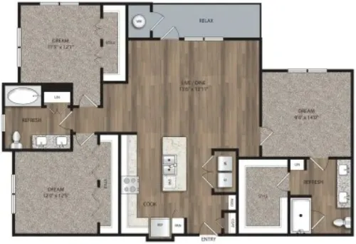 The Mill Old Town Lewisville FloorPlan 12