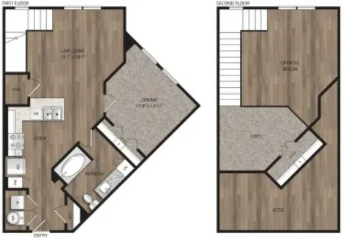 The Mill Old Town Lewisville FloorPlan 3