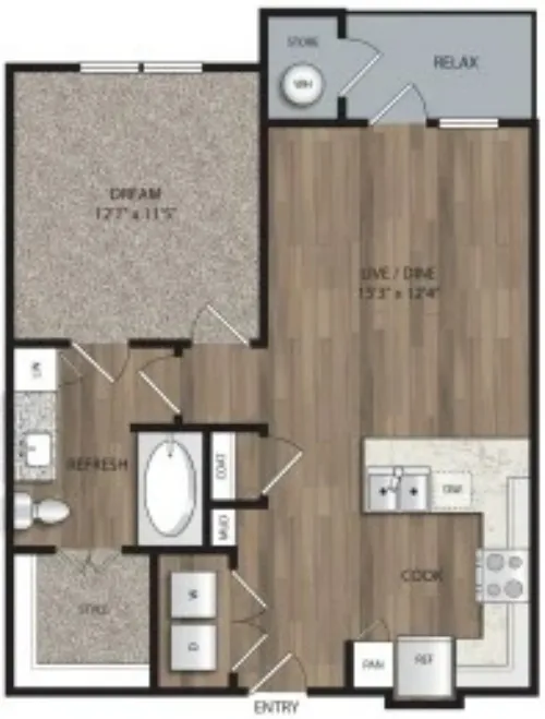 The Mill Old Town Lewisville FloorPlan 4