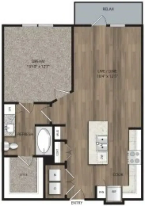 The Mill Old Town Lewisville FloorPlan 6