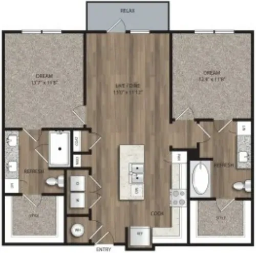 The Mill Old Town Lewisville FloorPlan 9