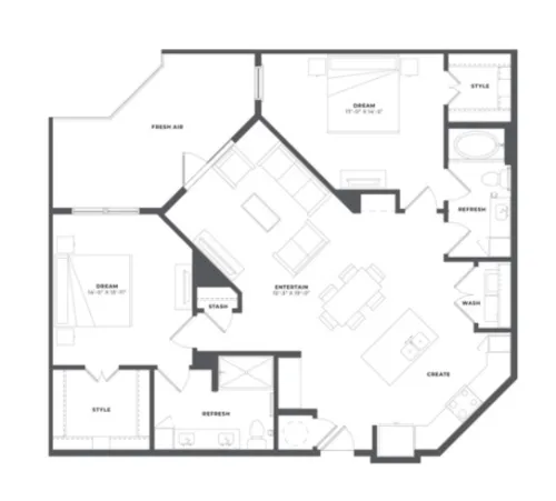 The Palo Apartments Fort Worth Floorplan 11