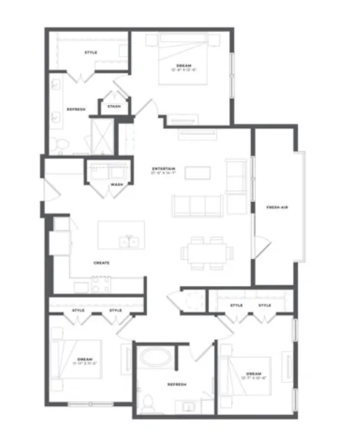 The Palo Apartments Fort Worth Floorplan 12