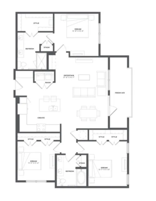 The Palo Apartments Fort Worth Floorplan 13