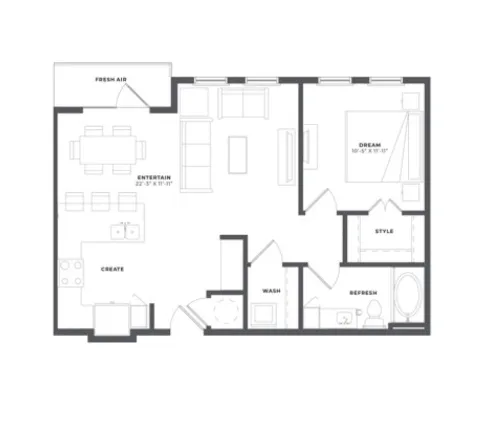 The Palo Apartments Fort Worth Floorplan 2