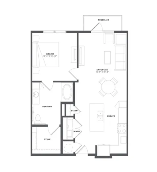 The Palo Apartments Fort Worth Floorplan 5