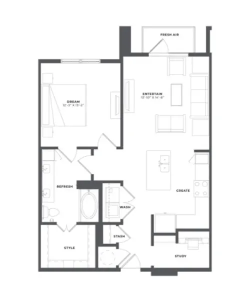 The Palo Apartments Fort Worth Floorplan 6