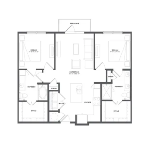 The Palo Apartments Fort Worth Floorplan 7