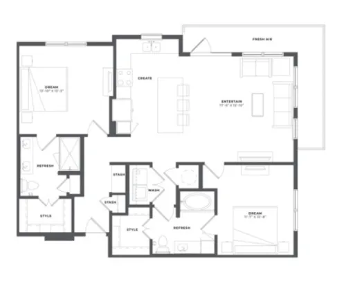 The Palo Apartments Fort Worth Floorplan 9