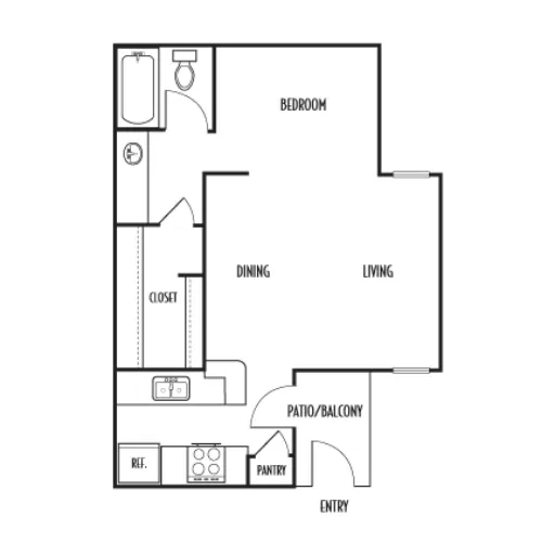 The Residence on Lamar Arlington Floorplan 1